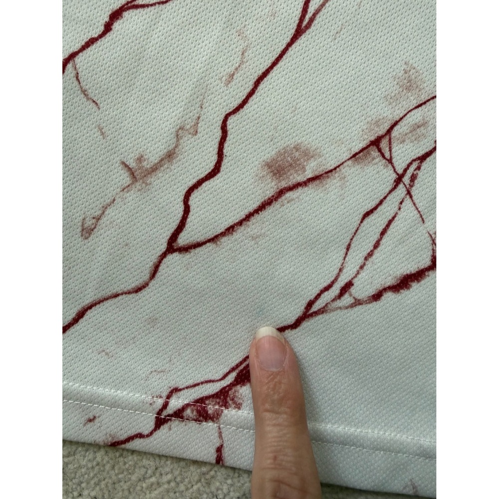 Adidas Arsenal 2020-21 Away Jersey White Maroon Marble Emirates Fly Better YXL - Picture 8 of 8